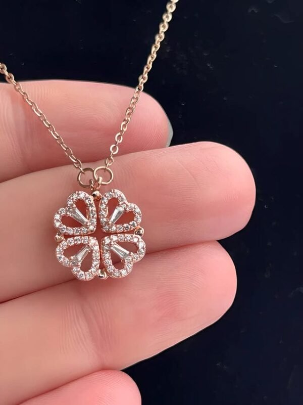 Hyacinth Heart zircon pendant chain