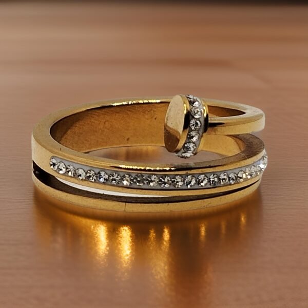 CZ Studded nail ring - Image 2