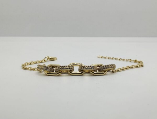 Hip hop CZ Studded chain bracelet - Image 4
