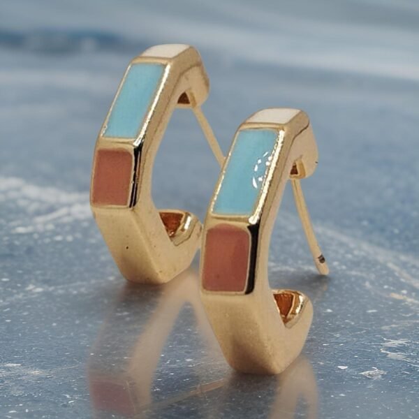 Octagon Enamel Hoops
