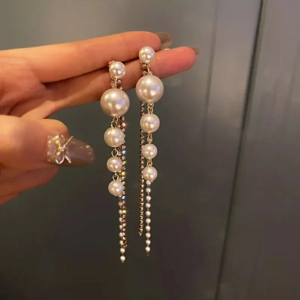 Pearl Rhinestone two way Danglers