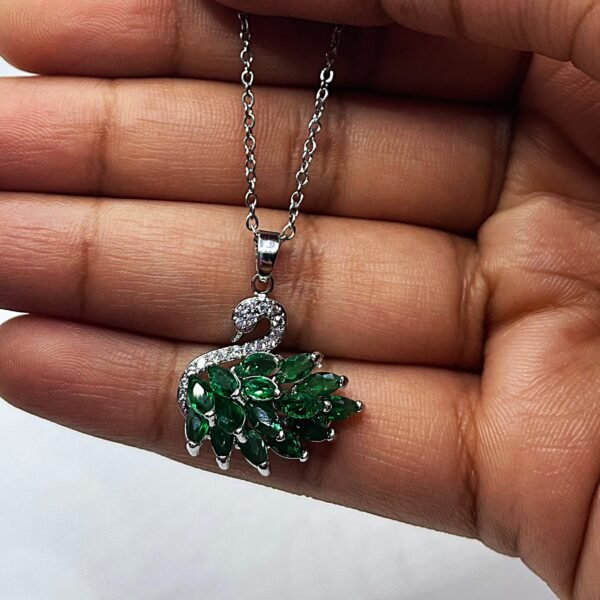 Swarovski Swan Pendant Necklace - Image 4