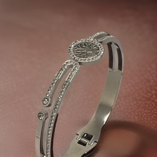 CZ studded Tree of life bracelet - Image 4