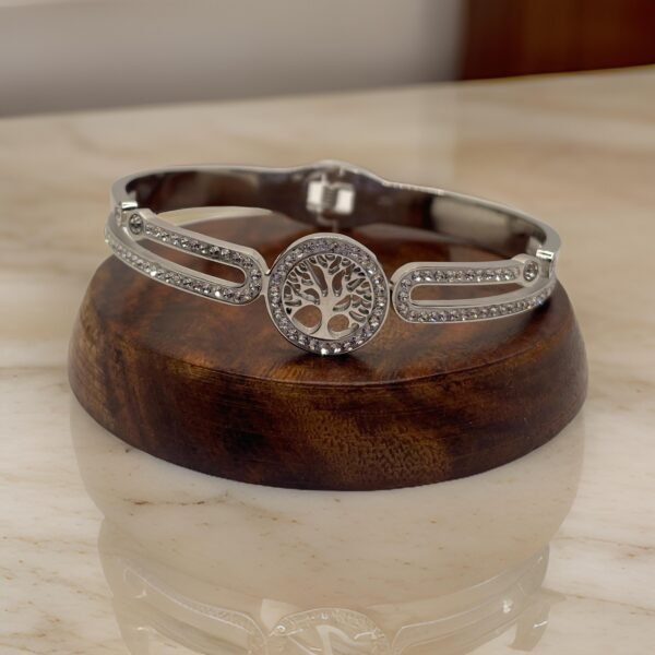 CZ studded Tree of life bracelet - Image 3