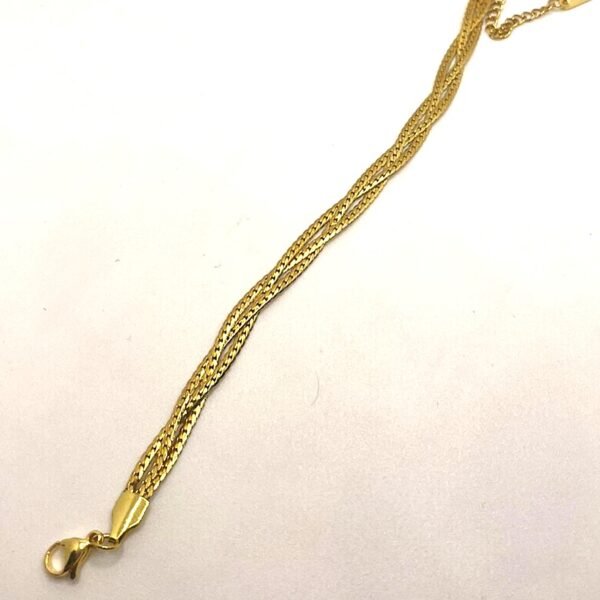 Double chain gold bracelet - Image 4