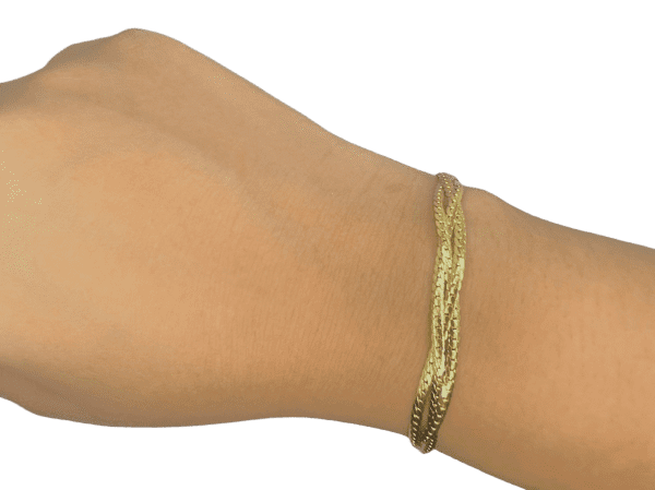 Double chain gold bracelet