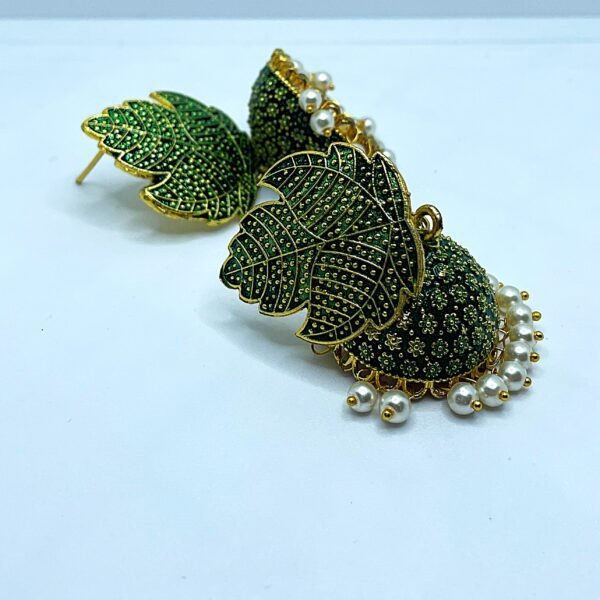 Meenakari Leaf Earrings
