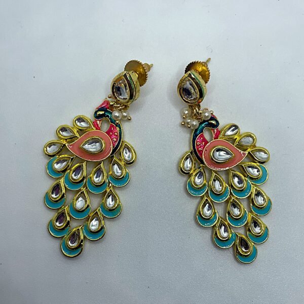 Peacock Meenakari Earrings