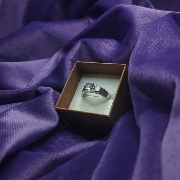 Stellar Solitaire Band ring