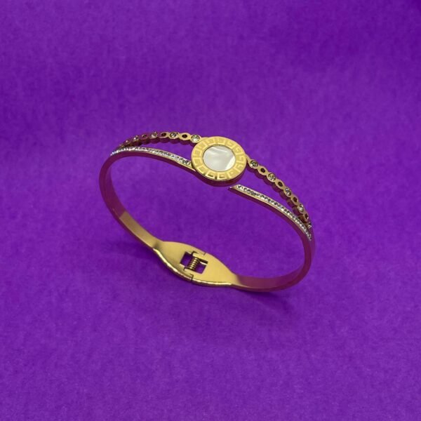 White MOP Versace Bracelet - Image 2