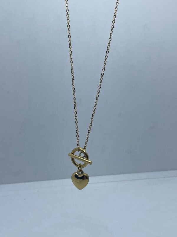 Front open heart pendant chain | Anti tarnish - Image 2