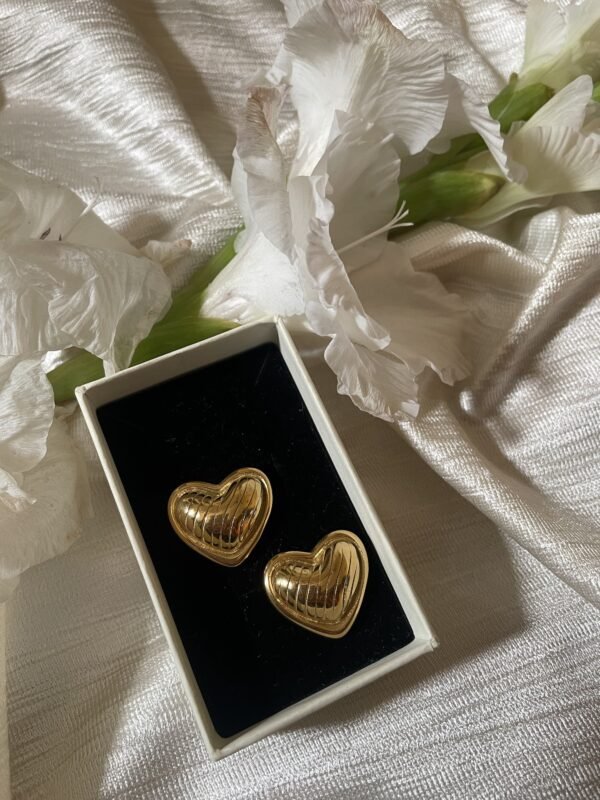 Bold hearts earrings