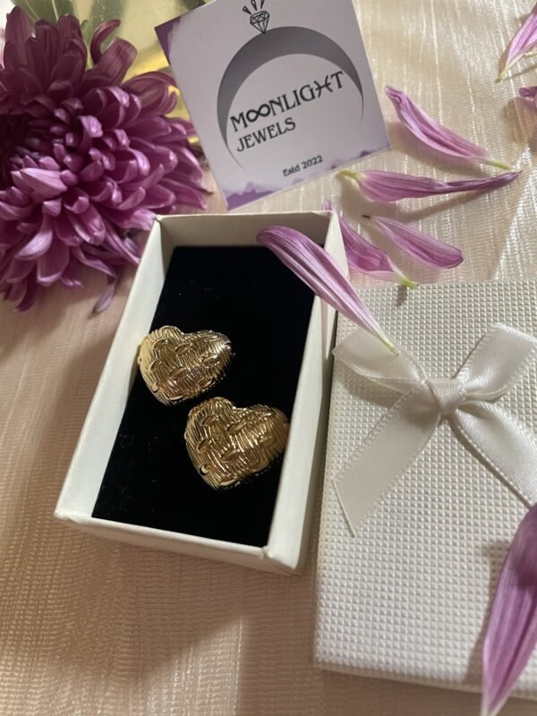 Heart Pop Chunky Stud Earrings - Image 2