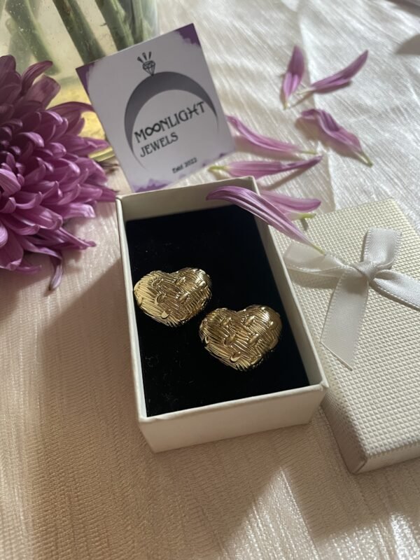 Heart Pop Chunky Stud Earrings - Image 3