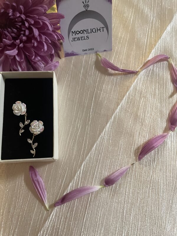 Frosted Rose Earrings