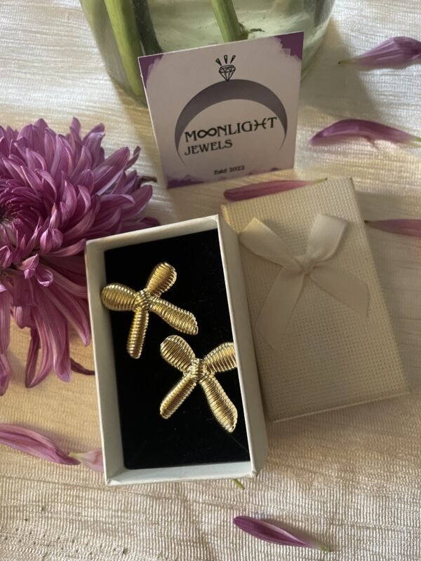 Dainty Bow Bling Earrings